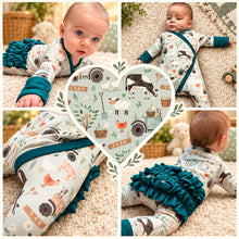 Load image into Gallery viewer, Farm Romper, Ruffled Snap Romper Newborn-12 months
