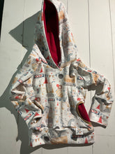 Load image into Gallery viewer, Grow With Me Boys Hoodie. Baby Hoodie, Toddler Hoodie,  Your choice fabric and size,  sizes 3months-9 years, sibling sets