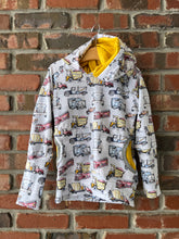 Load image into Gallery viewer, Grow With Me Boys Hoodie. Baby Hoodie, Toddler Hoodie,  Your choice fabric and size,  sizes 3months-9 years, sibling sets