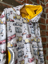 Load image into Gallery viewer, Grow With Me Boys Hoodie. Baby Hoodie, Toddler Hoodie,  Your choice fabric and size,  sizes 3months-9 years, sibling sets