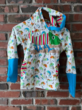 Load image into Gallery viewer, Grow With Me Boys Hoodie. Baby Hoodie, Toddler Hoodie,  Your choice fabric and size,  sizes 3months-9 years, sibling sets