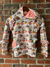 Load image into Gallery viewer, Grow With Me Girls Hoodie. Eco-friendly, Sustainable Baby, Toddler Hoodie,  Your choice fabric and size,  sizes 3 months-9 years, sibling sets