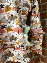 Load image into Gallery viewer, Grow With Me Girls Hoodie. Eco-friendly, Sustainable Baby, Toddler Hoodie,  Your choice fabric and size,  sizes 3 months-9 years, sibling sets