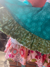 Load image into Gallery viewer, Size 6 Boutique Dress, Boho Kids Clothing, Double Skirted Pageant Dress, Patchwork Dress, Handmade, Woodland Dress