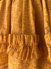 Load image into Gallery viewer, Fall Knit/Woven Pumpkin Ruffled Apron Girls Dress