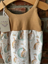 Load image into Gallery viewer, Easter Romper, 4T Bunny Napa Romper, Girls Romper