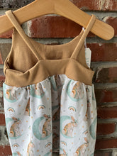 Load image into Gallery viewer, Easter Romper, 4T Bunny Napa Romper, Girls Romper