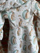 Load image into Gallery viewer, Grow With Me Hooded Dress, Easter Dress, Bunny Dress, Wharfedale, 12m-3 years