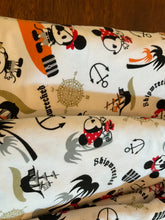 Load image into Gallery viewer, Vintage-Style Mouse Pirate Knit Fabric Lot | 4+ Yards & Panels