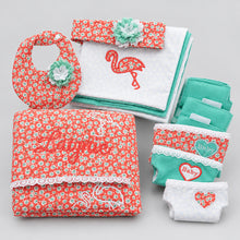 Load image into Gallery viewer, Quilted Diaper Bag / Children's Doll Toy/ New Baby Sibling Gift / Custom Pretend Play Gift