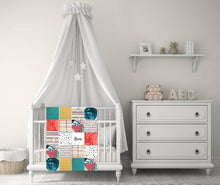 Load image into Gallery viewer, Personalized Baby/Toddler Crib Rainbow Rag Quilt, Rainbow Baby Gift, Shabby Chic, Rainbow after the storm, Sunshine Baby Gift