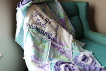 Load image into Gallery viewer, Personalized Baby/Toddler Crib Rainbow Rag Quilt, Rainbow Baby Gift, Shabby Chic, Rainbow after the storm, Sunshine Baby Gift