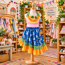 Load image into Gallery viewer, Boho Patchwork Unicorn Dress Custom Order