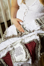 Load image into Gallery viewer, Psalm 139 Baby Rag Quilt, Fearfully and Wonderfully Made Bible Verse, Christian Baby Shower Gift, Rainbow Baby Gift, Fertility Gift