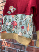 Load image into Gallery viewer, Red Woodland Mushroom Grow With Me Dolman Shirt | 1–3 Years
