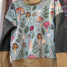 Load image into Gallery viewer, Sage Mushroom Oversized Grow With Me Shirt | 18 Months–4 Years
