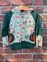 Load image into Gallery viewer, Woodland Animal Grow With Me Hoodie with Pockets | 6–18 Months
