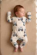 Load image into Gallery viewer, Different sleeping baby with fold-over mitten cuffs closed
