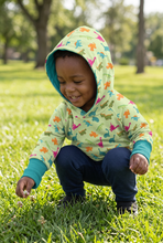 Load image into Gallery viewer, Toddler outdoors wearing a dinosaur hoodie
