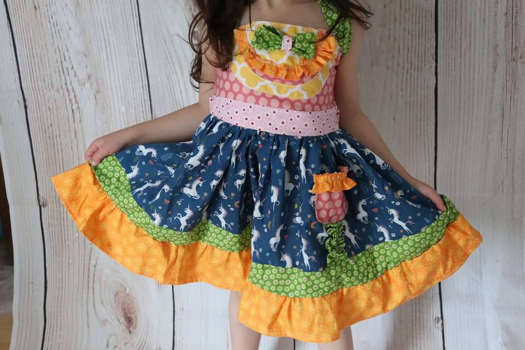 Matilda Jane Multi-Color Floral Child Size 6 Girl's Skirt