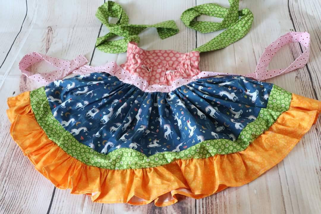 Matilda Jane Unicorn deals & Matching Dress with tights size 2