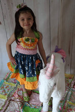 Load image into Gallery viewer, Unicorn Dress, Girls Boutique Dress, Size 2T-8T, Girls Dress, Birthday Dress, Party, CUSTOM DRESS No 2 are the same! 2-6 week turn around
