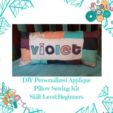 Load image into Gallery viewer, Travel Pillow Sewing Kit, Beginners Sewing Kit,Machine Sewing Project, Ages 7+
